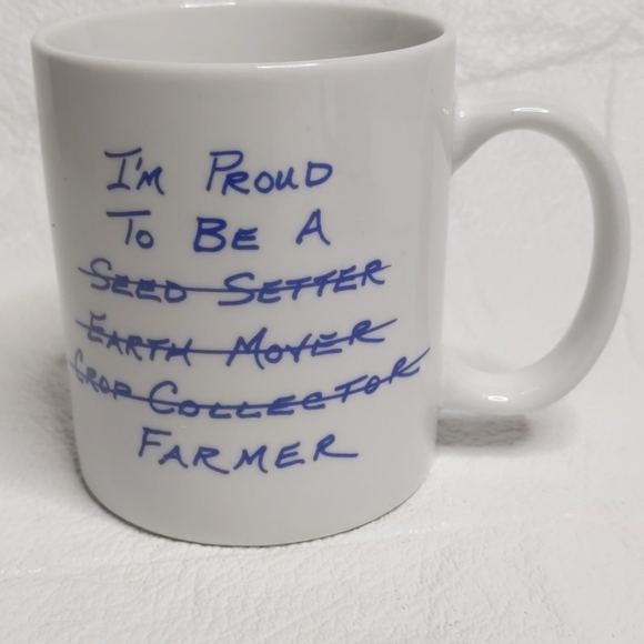 Pat's Critters Other - Ceramic Mug White "I'm Proud To Be A Farmer"